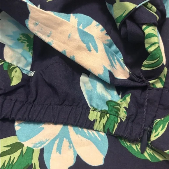 Talbots Navy Piper Pleated Midi Skirt SZ 20W Plus Size A Line full skirt floral - Picture 10 of 11